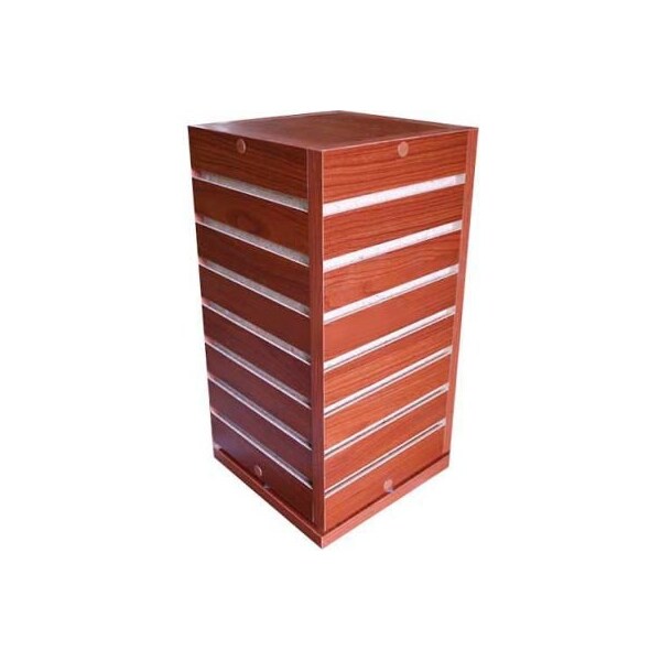 Windmill Slatwall Products Slatwall Counter Top Cube Display Fixture-Cherry with Spinner Base CTC-DS-Cherry - main